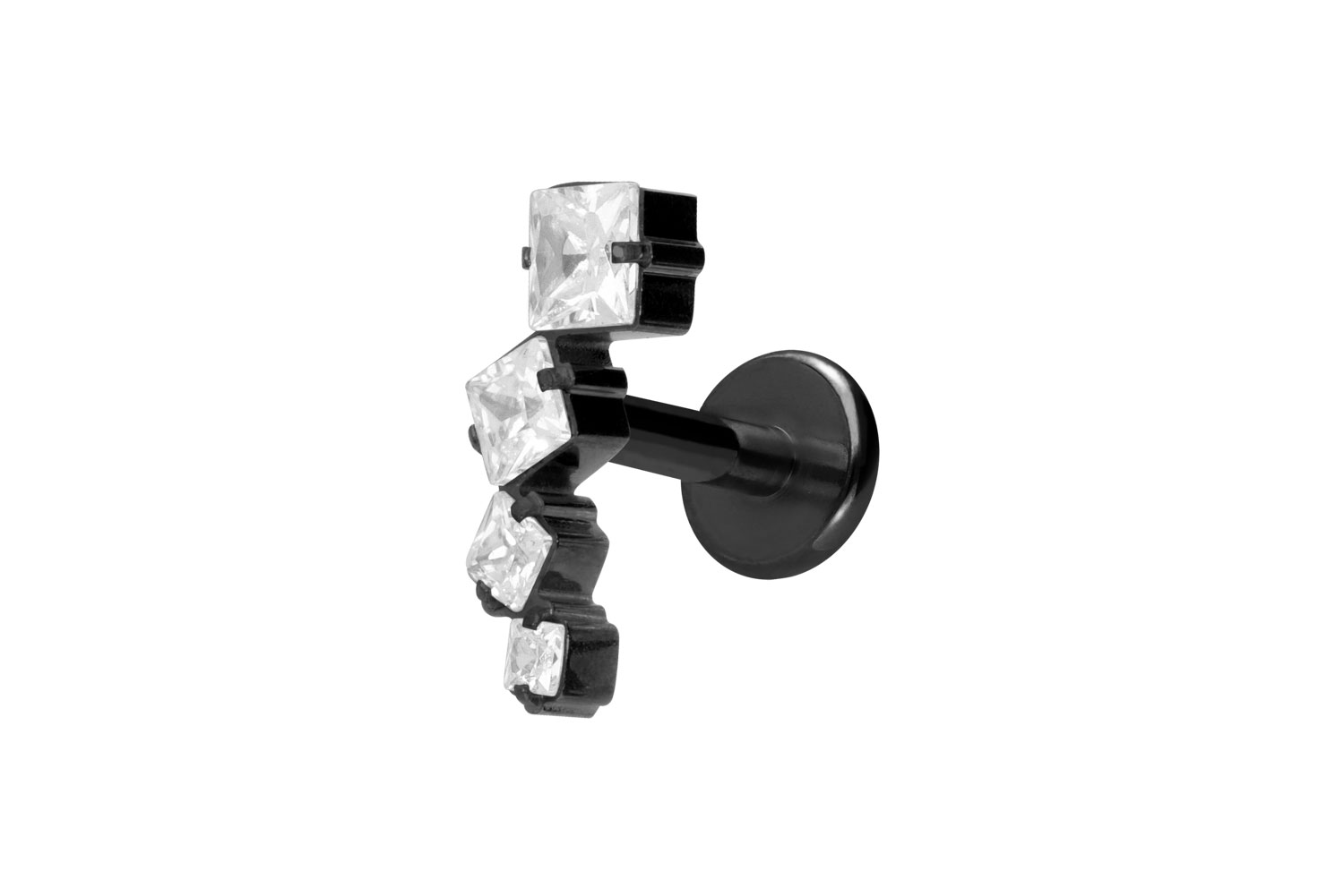 Titan Labret Piercing mit Innengewinde KRISTALLBOGEN